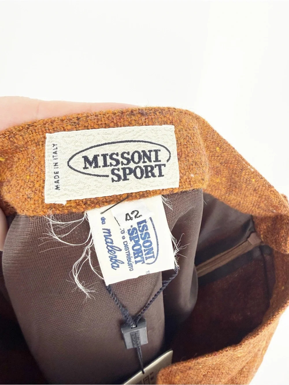 NWT Missoni Sport Vintage 100% Wool Mini Skirt IT 42 US 6 Italian Designer